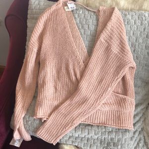 Long sleeve blush pink sweater